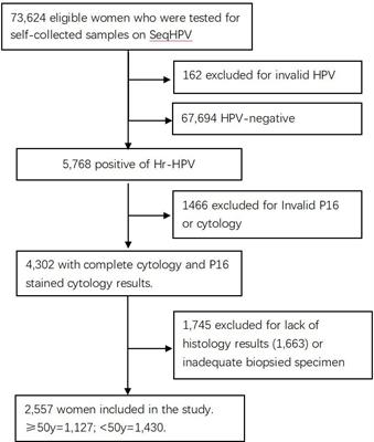 Performance of P16INK4a immunocytochemical stain in facilitating cytology interpretation of HSIL for HPV-positive women aged 50 and above